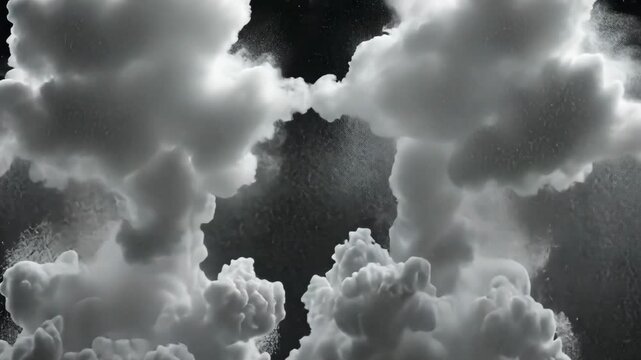 Dark clouds billowing in a dramatic display of nature's power during a stormy evening