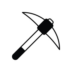 Pickax vector icon 