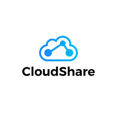 Cloud Data Server Storage Database Connection Logo Vector Abstract Illustration Icon Design Template Element 