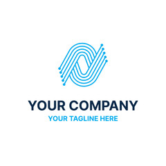 Dots Data Transfer Connect Loop Logo Vector Abstract Illustration Icon Design Template Element 