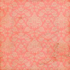 Paper vintage damask and baroque, floral seamless ornamental pattern fabric background 
