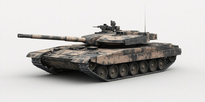 A 3D render of the Russian T-14 Armata tank,