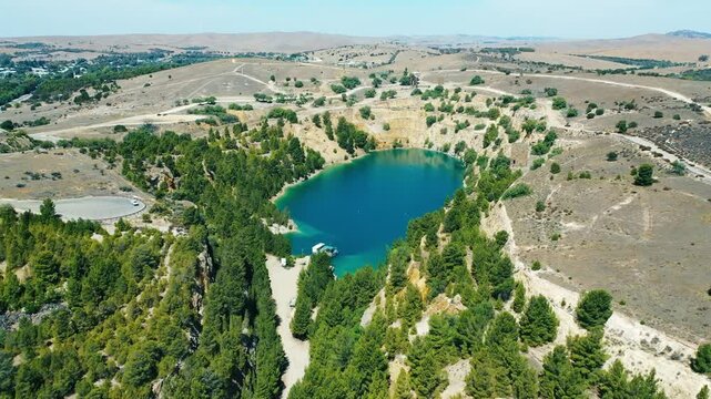 Aerial view of Old Burra Mine, South Australia