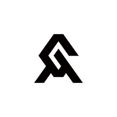 AV CA Initial Monogram Logo Vector Abstract Illustration Icon Design Template Element 