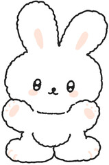 팔벌려 인사하는 토끼