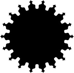 black icon round frame for your design