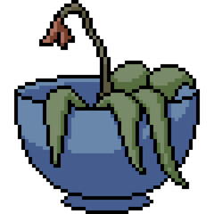 pixel art of dry plant pot