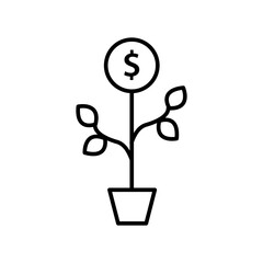 money growth vector icon', vector simple illustration for web and app..eps