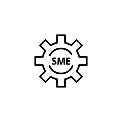 SME outline icon, vector simple flat black trendy style illustration for web and app..eps