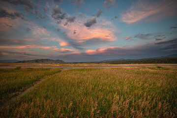 Obraz premium Sunset on Grand Teton National Park