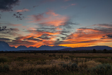 Sunset on Grand Teton National Park