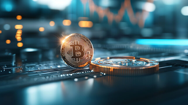 Cryptocurrency trading event virtual market digital assets tech environment close-up view financial growth