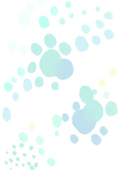 青系のランダム水玉模様のシンプルな背景素材イラスト