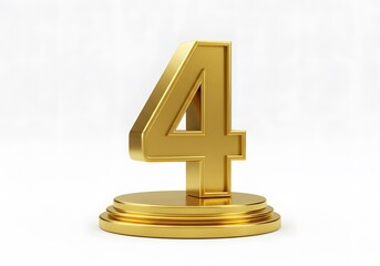 Golden Number Four on a Pedestal