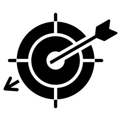 Goals Glyph Icon