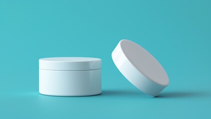 White aspirin container mockup isolated on a clear background for showcase.
