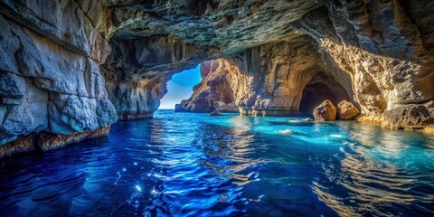 Malta Blue Grotto Sea Caves: Dramatic Coastal Scenery, Stunning Azure Waters