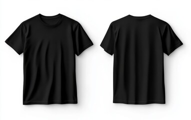 Blank black t-shirt mockup