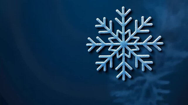 Blue Abstract Snowflake Logo on Dark Background Highlighting Digital Winter Concept Design and Binary Code Pattern for Holiday Themes and Tech Branding Visual Elements