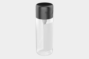 Cosmetic Bottle Mockup isolated on white background. 3d illustration