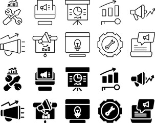 Marketing Tools Icon Set