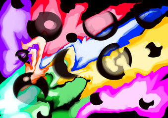Abstract Idea of painted watercolor wallpaper or background. Backdrop of psychology emotion and confusion feeling.  