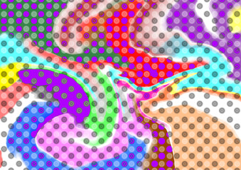 Abstract Idea of painted watercolor wallpaper or background. Backdrop of psychology emotion and confusion feeling.  