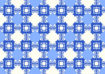 seamless pattern with geometric shapes.  Colorful square textile and ceramic floor design. Geometry shape abstract tie-dye wallpaper. Aztec style and Folk embroidery. Fabric texture concept.
