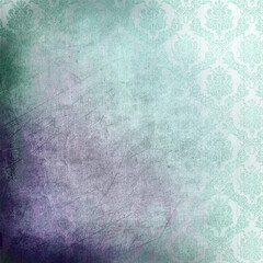 Paper vintage damask and baroque, floral seamless ornamental pattern fabric background 