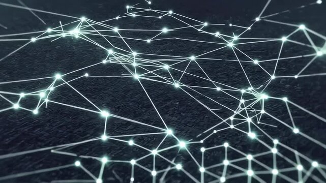 Line connect network animation. Line technology data connection and business background