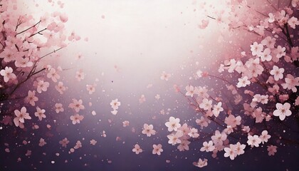 桜の花びらとコピースペースのある背景