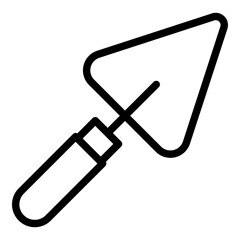 Trowel icon. Vector line icon
