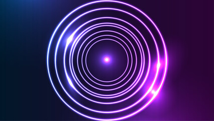 Realistic neon lights background