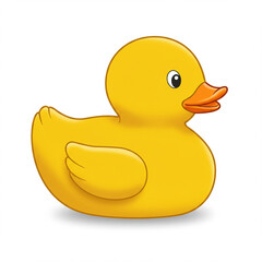 Fototapeta premium Classic Yellow Rubber Duck with Orange Beak