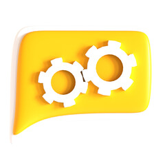bubble chat setting 3d icon illustration