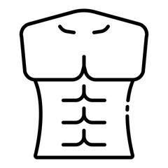 ABS outline icon for core and abdominal muscle workouts