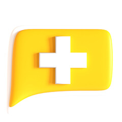 Obraz premium bubble chat add chat 3d icon illustration