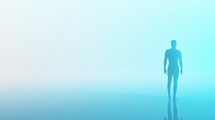 Obraz premium Futuristic 3D Rendered Leadership Figure in Abstract Space