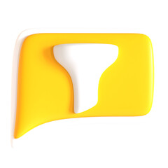 bubble chat filter 3d icon illustration