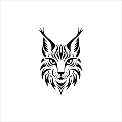 Obraz premium Tribal Wolf Head Tattoo Icon Illustration