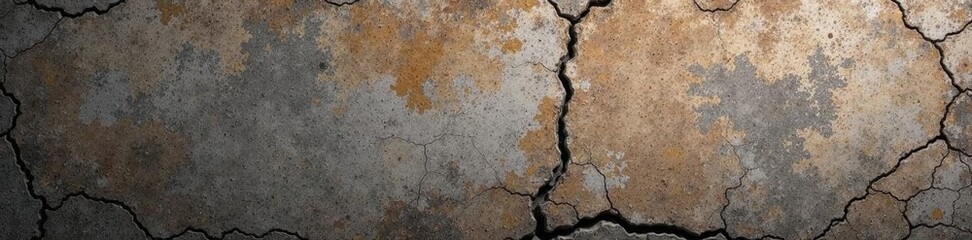 Naklejka premium Rough, aged concrete; deep scratches, uneven surface, strong, texture, rough