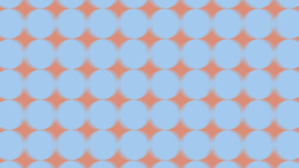 Happy light blue and coral pattern oval geometric seamless texture background design repeat textile fabric wallpaper surface print illustration