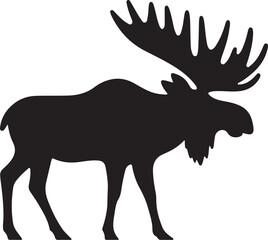 Moose vector silhouette illustration  