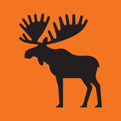 Moose vector silhouette illustration  
