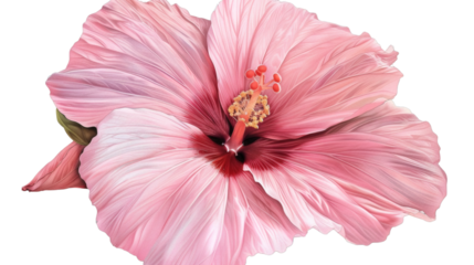 pink flower isolated on white