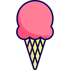 Summer icon - color outline 
