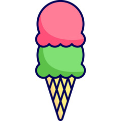 Summer icon - color outline 