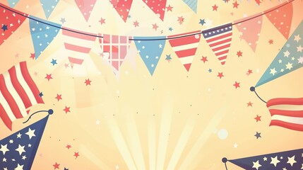 Obraz premium Labor Day Party Background: Interweaving Vigor and Celebration to Create an Exclusive Festival Atmosphere