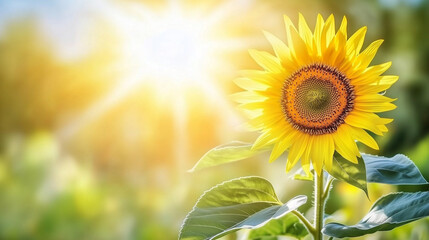 Golden Sunflower in Bloom: A Symbol of Youth and Renewal