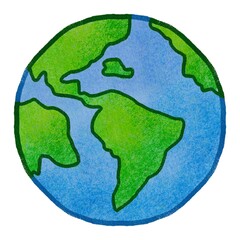 globe on white background